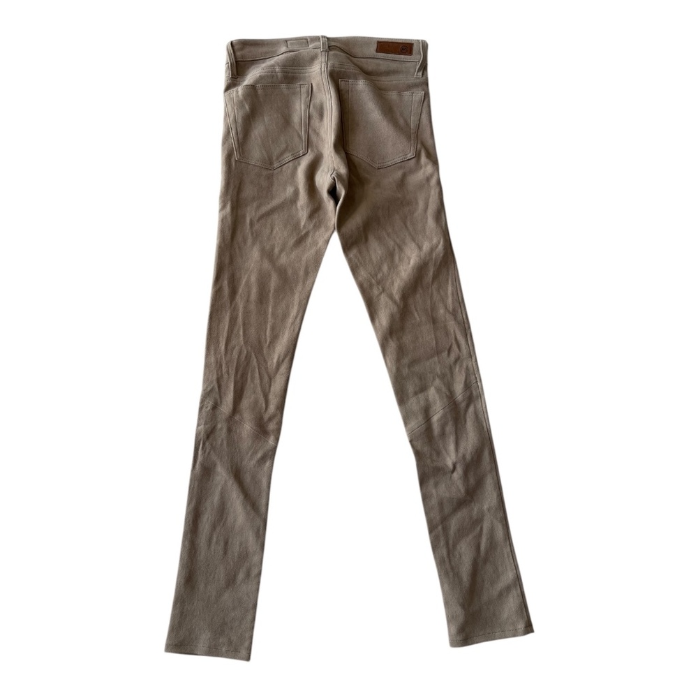 Adriano Goldschmied AG Leather Suede Legging Women's Tan Super Skinny NEW Sz. 25 - Picture 6 of 14
